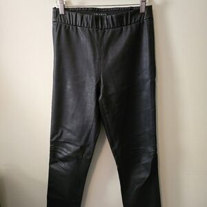 Theory Adbelle Lambskin Skinny Legging Black